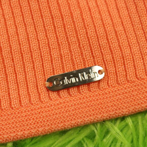 Calvin Klein Orange Knit Sweater Vest, L - Picture 3 of 4